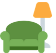 Icono de sofa asociado al living de una casa en la cual se posee comodidad