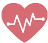 Icono que simboliza los latidos del corazón asociado a la salud