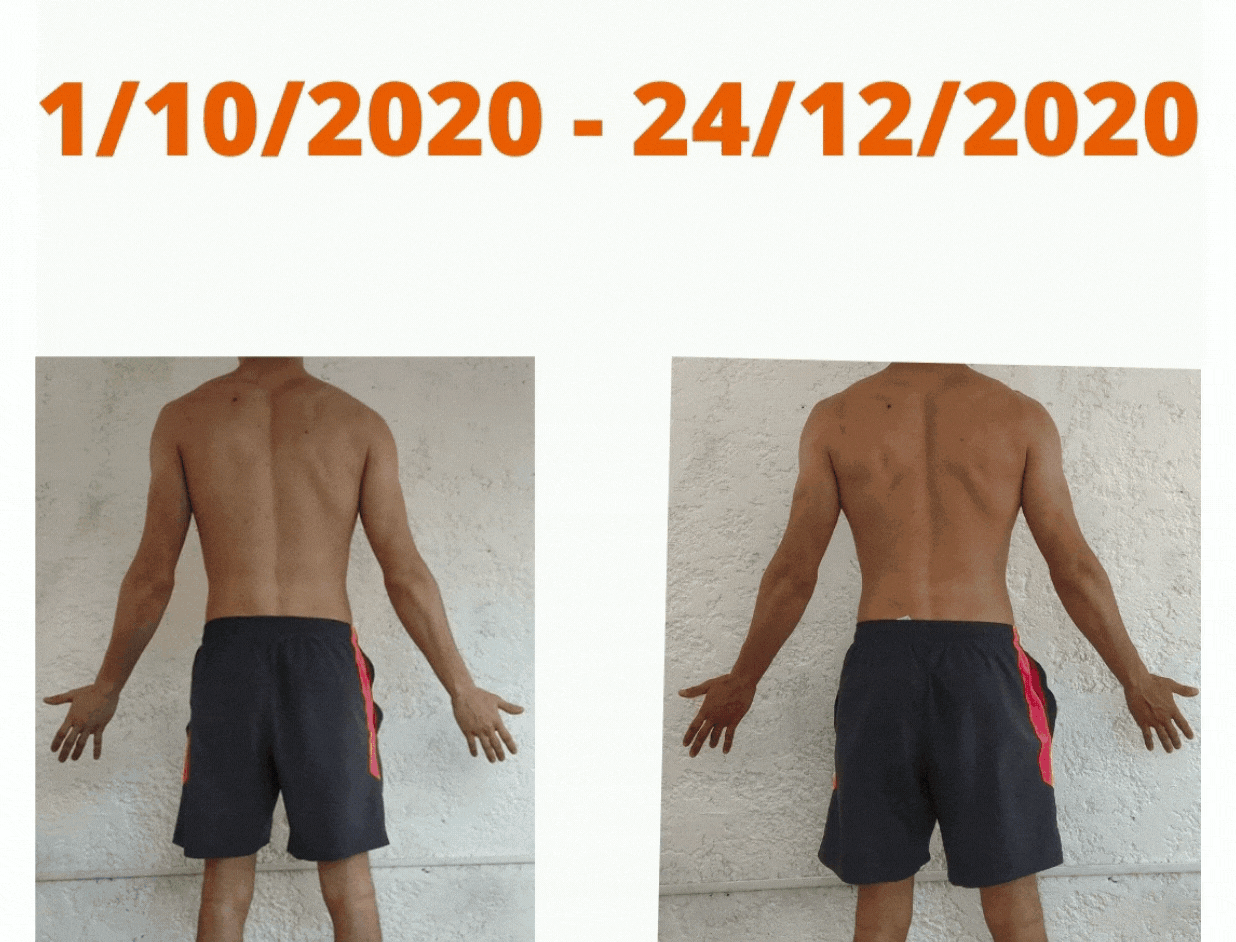 Imagen gif en la que se muestran cambios físico de clientes logrados en 3 meses como muestra que los resultados estan garantizados